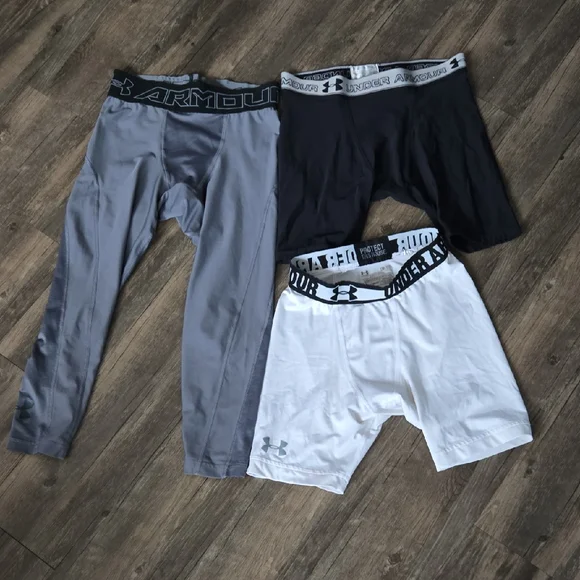 Bundle of 3 Under Armour Men's Compression Shorts,Tights/Leggings, Small - Picture 1 of 6
